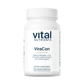Vital Nutrients ViraCon | Vegan Immune Support Supplement* | Zinc, Elderberry, Licorice Root Extract, & Other Herbs for Comprehensive Immune Support | Gluten, Dairy, Soy Free | Non-GMO | 60 Capsules | Vital Nutrients