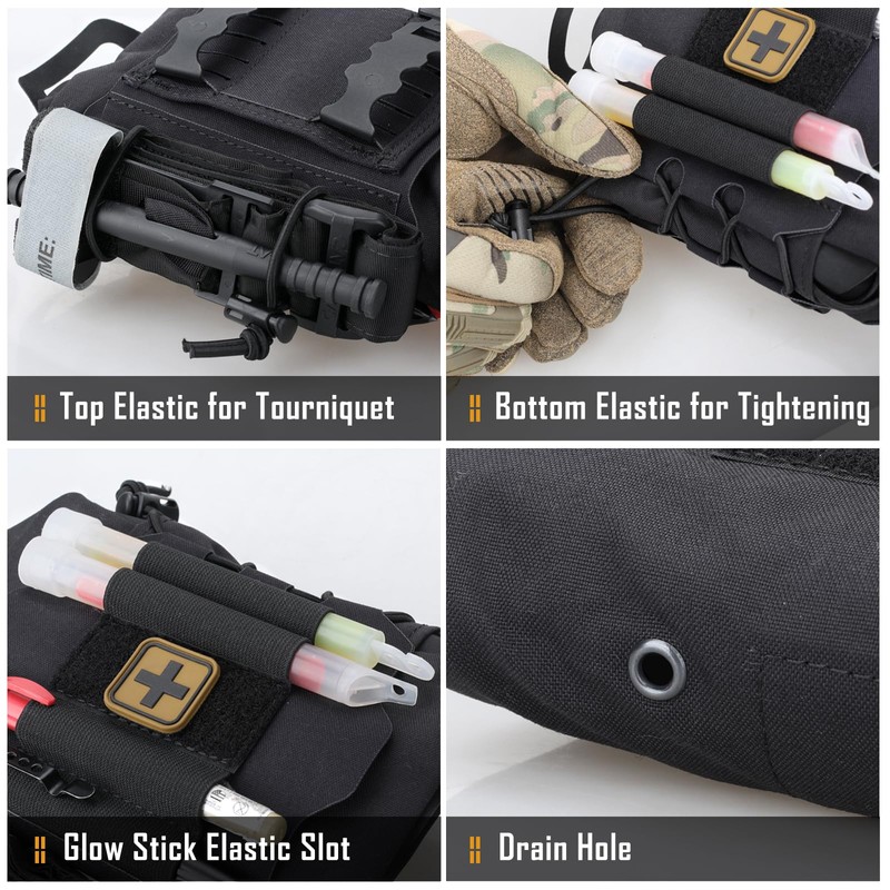 LIVANS Molle Medical IFAK First Aid Pouch Empty for Duty