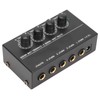 4 Channel Line Mixer Stereo Compact Low Noise Adjustable Volume