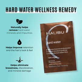 Malibu C Hard Water Wellness Hair Remedy - Removes Hard Water Deposits & Impurities + Restores Volume and Radiant Shine with Vitamin C Complex (1 Packet)