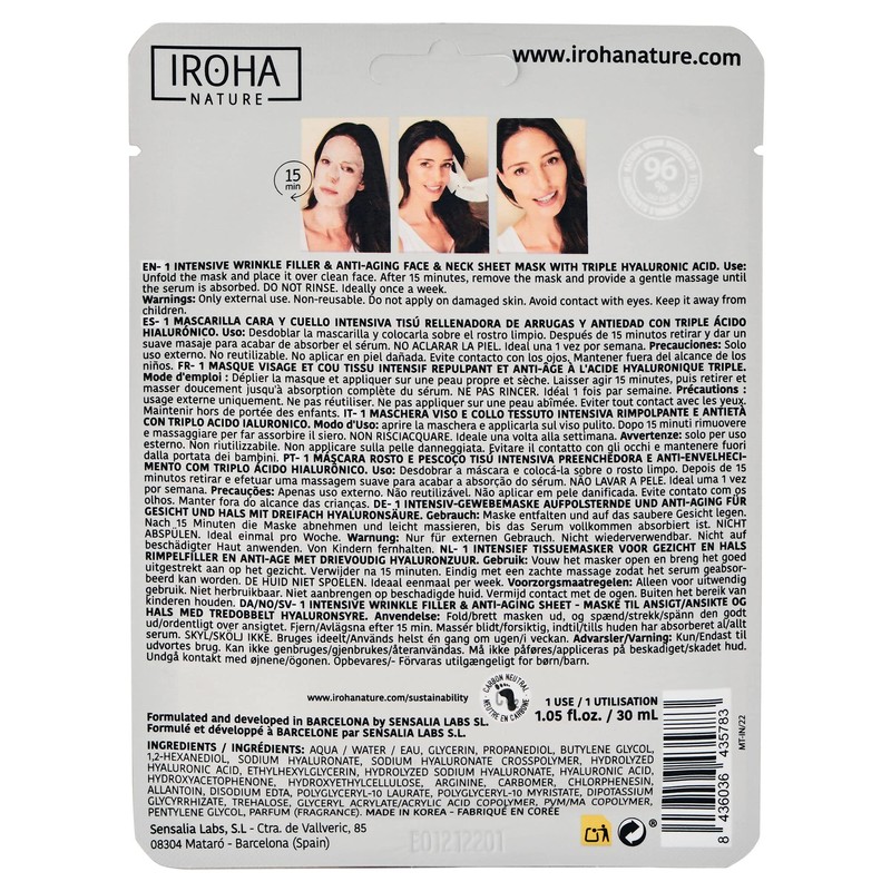 Wrinkle Filler & Anti-Age Wrinkle Filler Face & Neck Mask