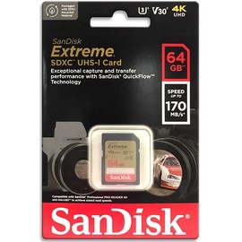SanDisk 64GB (5 Pack) Extreme SDXC UHS-I Class 10 Memory Card 170MB/s U3, V30, 4K, SD Camera Card SDSDXV2-064G Bundle with (5) GoRAM Plastic Cases (64GB, 5 Pack)
