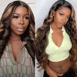 26 28 30 Inch Highlight Bundles P1B30 Body Wave Human Hair Bundles Two Tone Black Mixed With Color 30 Brown Bundles Ombre Body Wave Bundles Hair Extensions