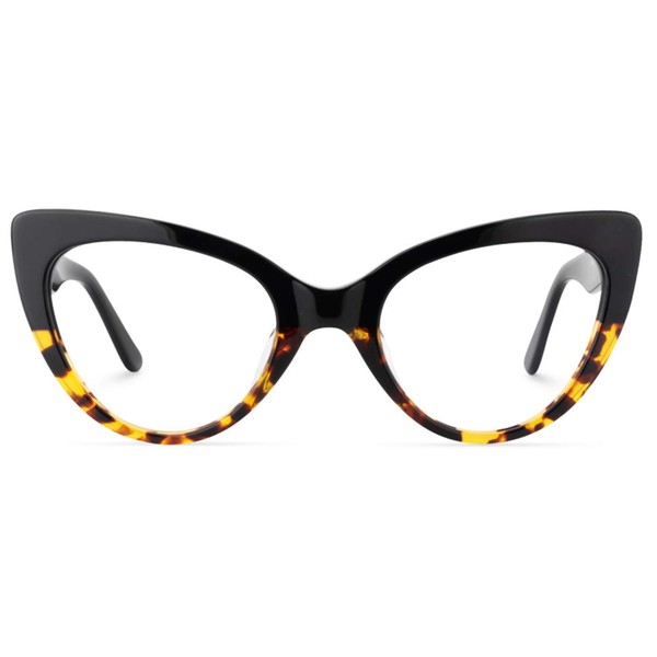 Zeelool Women's Stylish Cat Eye Glasses Frame with Clear Lens
