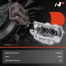 A-Premium Disc Brake Caliper Assembly with Bracket Compatible with Select Ford and Mazda Models - F-100 Ranger 1996-1997, Ranger 1995-1997, B2300 B3000 B4000 - Front Driver and Pasenger Side, 2-PC Set