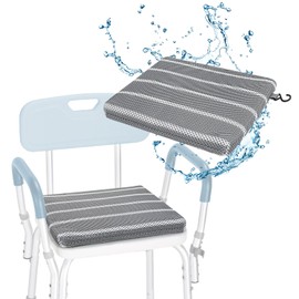 Shower Seat Cushion Bath Bench Shower Chairs for Seniors Elderly Disabled Bathtub Cushion Transfer Bench Handicap Bath Stools Padded Mat Chair Shower Pad Tub Seats Bath Pillow (Only 1 PCS Cushion)