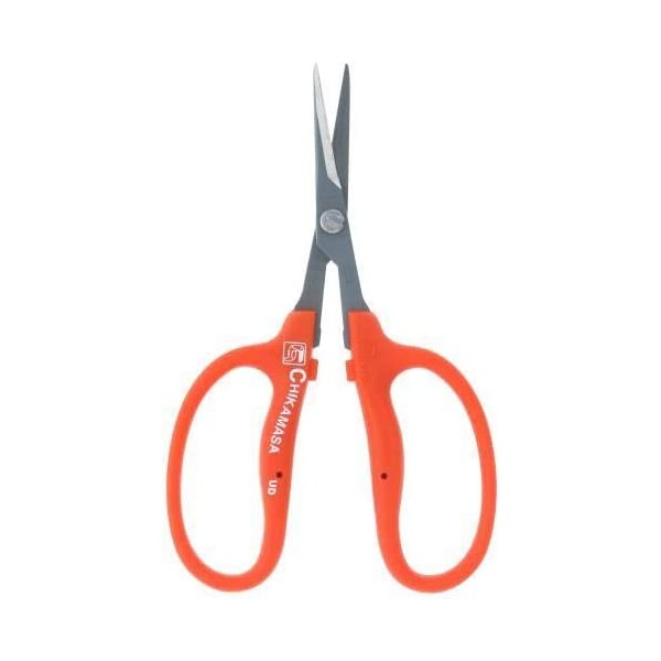 Chikamasa B-500SRF Curved Scissors with Fluorine Coating, Orange
