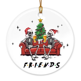 VeryHomy Friendship Gifts for Women Men 2024 | Ceramic Christmas Tree Ornaments, Birthday Funny Gifts for Friends Female, Coworkers, Bestie | Funny Christmas Ornament, Male Friends Gifts 2024