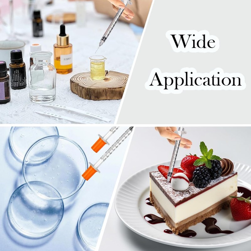 Dispensing Measuring Tool Individually Wrapped 1ML Plastic Syringe Disposable Scientific