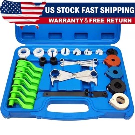 Gearzaar 25pc Transmission Air Con Air Conditioning Fuel Line Disconnect Removal Tool Kit