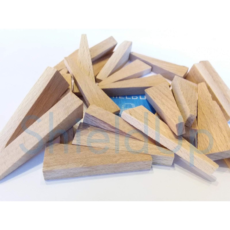 ShieldUp Hardwood Tile Wedges | Wooden Spacers | Pack of