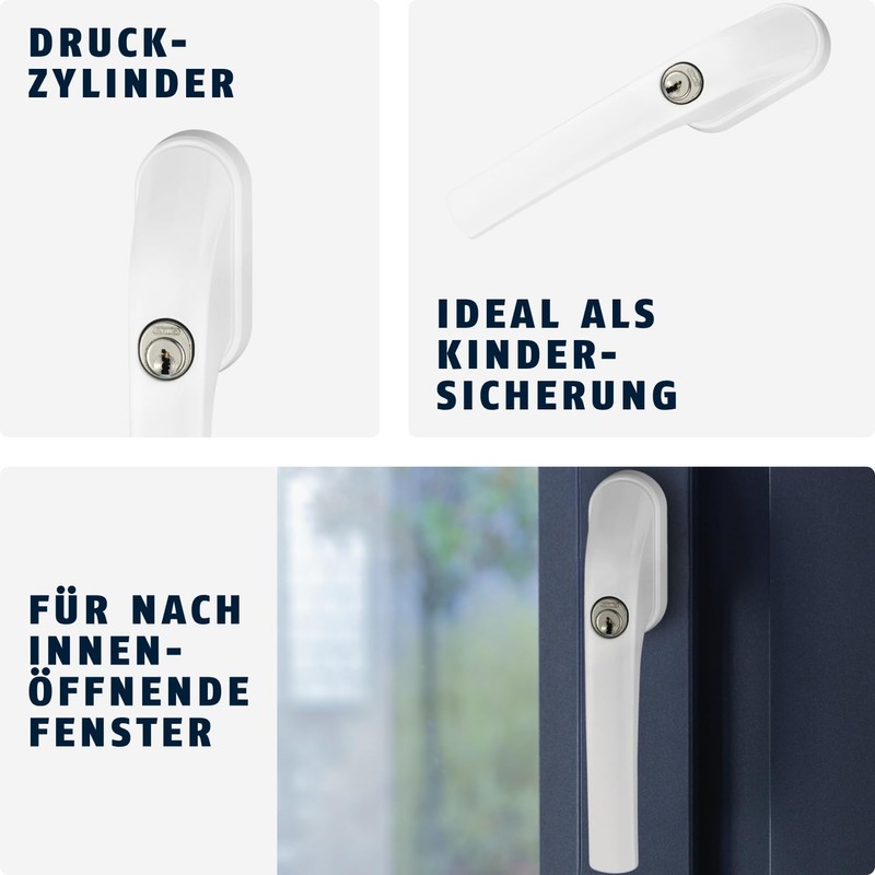 ABUS FG300 373732 Lockable Window Handle AL0125, Keyed Alike, Brown,