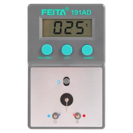FEITA 191AD Soldering Tip Thermometer with AUTO & MAX Hold Feature, C and F Digital Display Soldering Iron Temperature Tester
