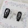 Metallic Dripping Handmade Nail Tips - Almond S / 메탈릭