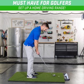 GoSports Sports Netting - Hitting Net for Golf, Baseball, Hockey, Soccer, LAX and More - 10 ft, 15 ft, 20 ft