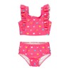 RuffleButts UPF50+ Colorful Hearts Waterfall Tankini - 7