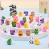 GGSTDDUP 80 Pcs Mini Resin Animals Ducks Tiny Resin Animals