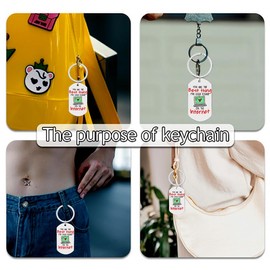 YALLNASL Boyfriend Girlfriend Valentines Day Gifts for Husband Wife Anniversary Wedding Keychain - You Are The Best Thing I Found Internet - Silver, Unisex-Adults, Couples, Friends