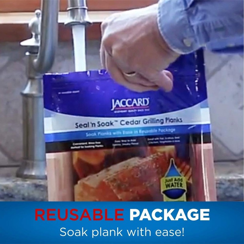 Jaccard 201407 Seal N’ Soak Cedar Plank, Small, (4-planks), Grilling