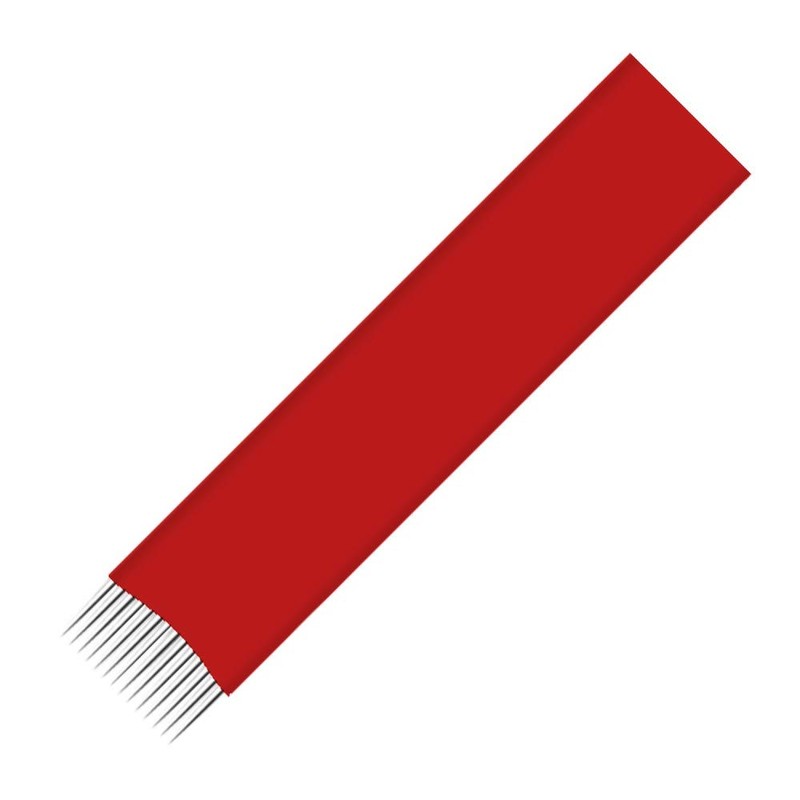 AWAKEN Microblading Needles 14-Pin Flat U for Eyebrow Lips Disposable
