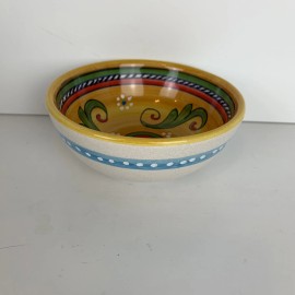 Sberna Hand Painted Deruta Italian Pottery Small Bowl Trinket Dip Dish 4.5” Sberna