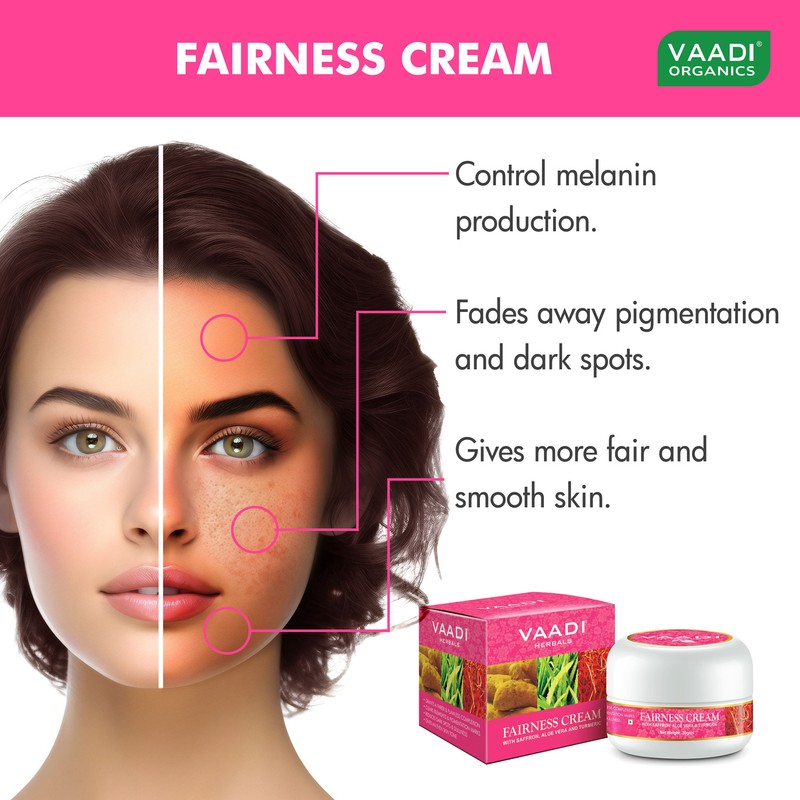 Vaadi Organics Saffron Fairness Cream with Aloe Vera & Turmeric