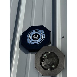 iMBAPrice IMBA-8161-BK-5 (5-Pack) Vertical Siding Lamp Octagon Mounting Kit with Built-in Box for Outdoor Smooth Flat Surface, Black