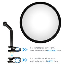 5.7 Inch Convex Round Mirror Blind Spot For Isuzu Mitsubishi Fuso Truck Bus Atv Utv Tractor Room Adjustable Bracket