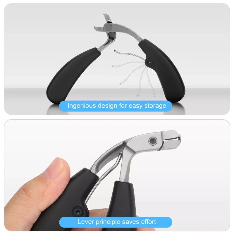 Professional Toenail Clipper for Thick Nail Angled Head Large Mouth