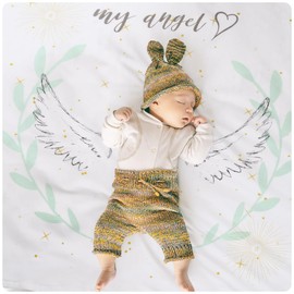 Qulmia Angel Wings, Swaddling, Baby Blanket, Sleeping Art, New Bone Photograph, Cotton, White, Gauze, Pile Fabric, Baby Shower
