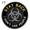 Athena Brands BIOHAZARD SYMBOL EMBROIDERED PATCH IRON-ON TOXIC WARNING DANGER