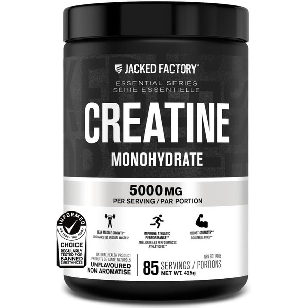 Jacked Factory Creatine Monohydrate Powder 425g - Canadian-Owned Informed Choice