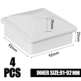 Fence Post Caps for 3.5'' x 3.5'' Wood Post Outdoor Post Caps Cover for Fence Wood Post of Decks Corridors 4 Pack