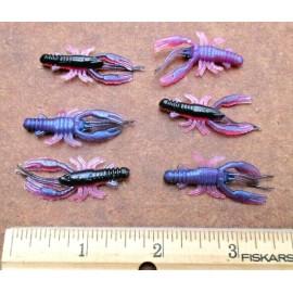 ALL AMERICAN Tournament Quality Soft Plastic Baits 50ct TEQUILA SUNRISE 1.5" Micro CRAWS Crappie Fishing Baits Panfish Lures Bream