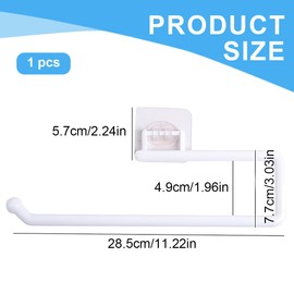 LONZIKP Toilet Roll Holder for Kitchen and Bathroom (White)