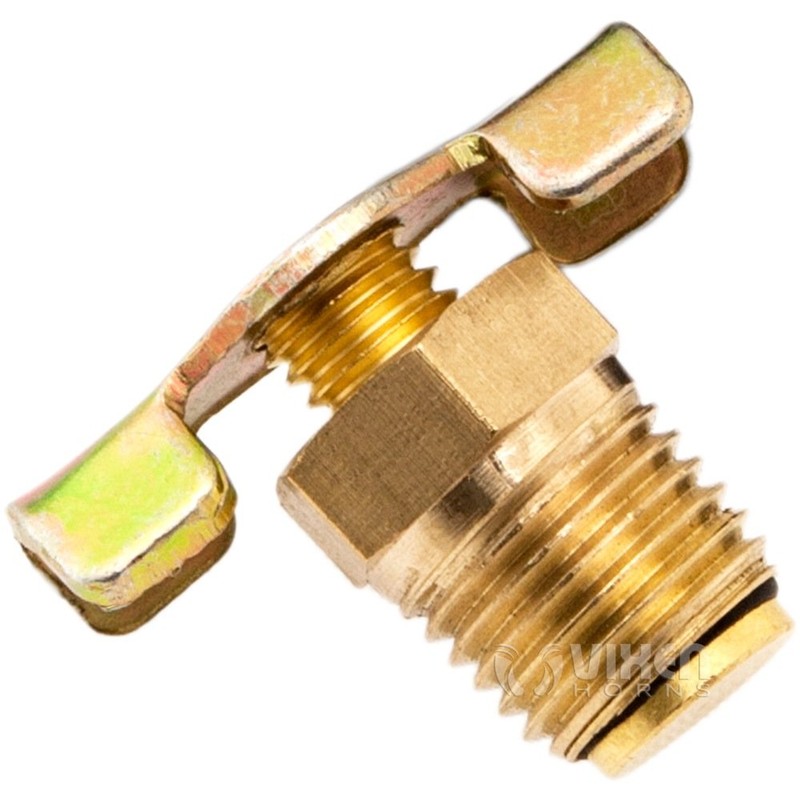 Vixen Horns 1/4" NPT Wing/Petcock Style Drain Valve for Train/Air