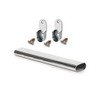 GTV Oval Rail Tube Wardrobe Chrome 900mm + End Support
