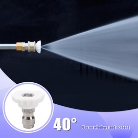 Pressure Washer Tips, 7 Pack Power Washer Nozzle Tips, 40 Degree White, 1/4 Inch Quick Connect, 4000 PSI