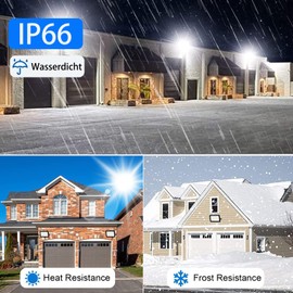 Meision LED Outdoor Spotlight, 10 W, LED Spotlight, Cool White, 6500 K, IP66 Waterproof, 850 lm, Super Bright Aluminium Floodlight, LED Outdoor Spotlight for Yard, Garage, Garden, Hallway, Pack of 5