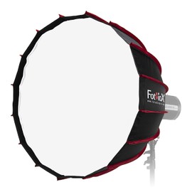 Fotodiox 28in EZ-Pro DLX Parabolic Softbox with Photogenic & Norman ML Compatible Speedring - Quick Collapsible 28in (70cm) Softbox with Silver Reflective Interior with Double Diffusion
