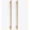 RZDEAL 2pcs Solid Brass Gold Cabinet Pulls, 8-3/4 Inch Hole