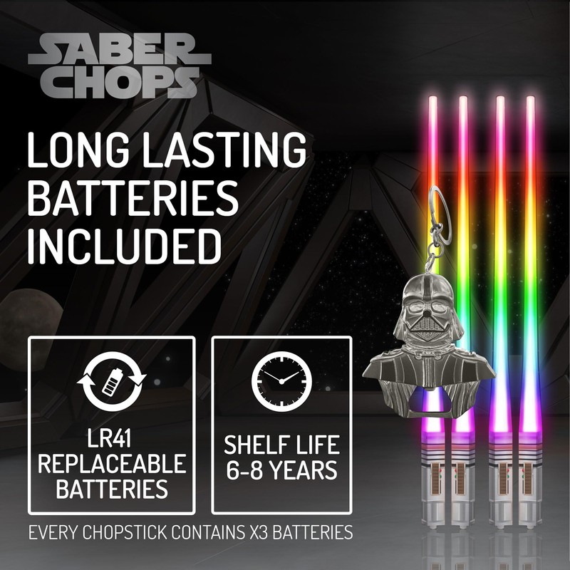 Lightsaber Chopsticks Light Up STAR WAR LED Reusable 9 Colors