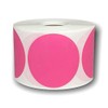 3-inch (3") Round Direct Thermal Pink Labels 1" Core Zebra