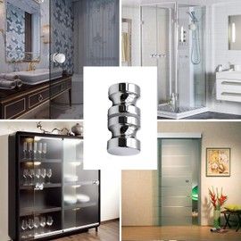 Wxinsheng Shower Door Knob, Shower Door Handles, 2 Pairs Shower Door Knob, Aluminium Alloy Shower Door Handle, Door Knob, Shower Handle Fittings, Door Handle, Glass Door Handle, Suitable for Bathroom
