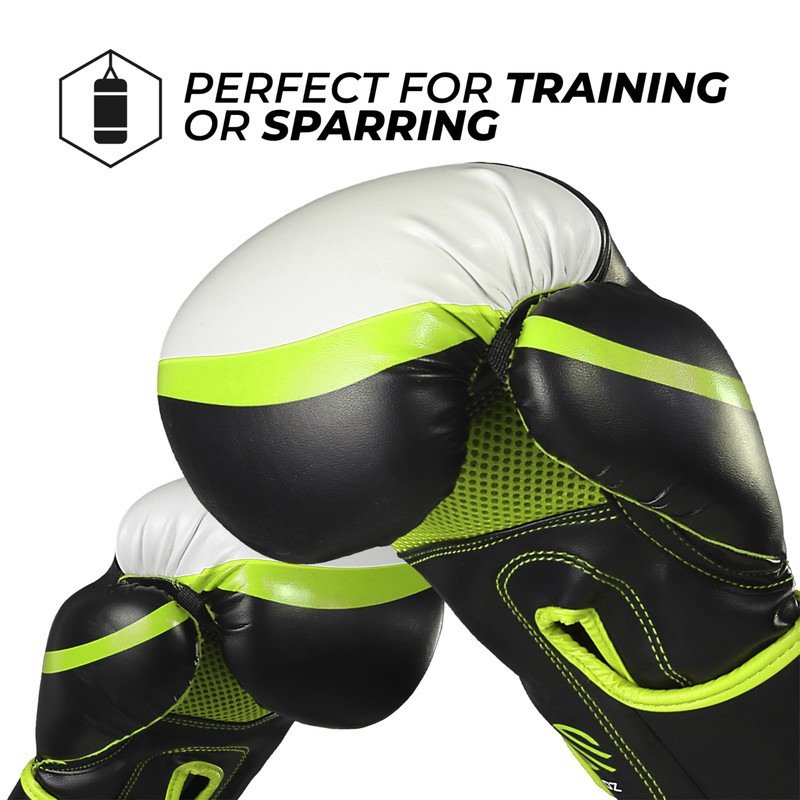 ESSENTIAL BOXING GLOVES GREEN 8-OZ