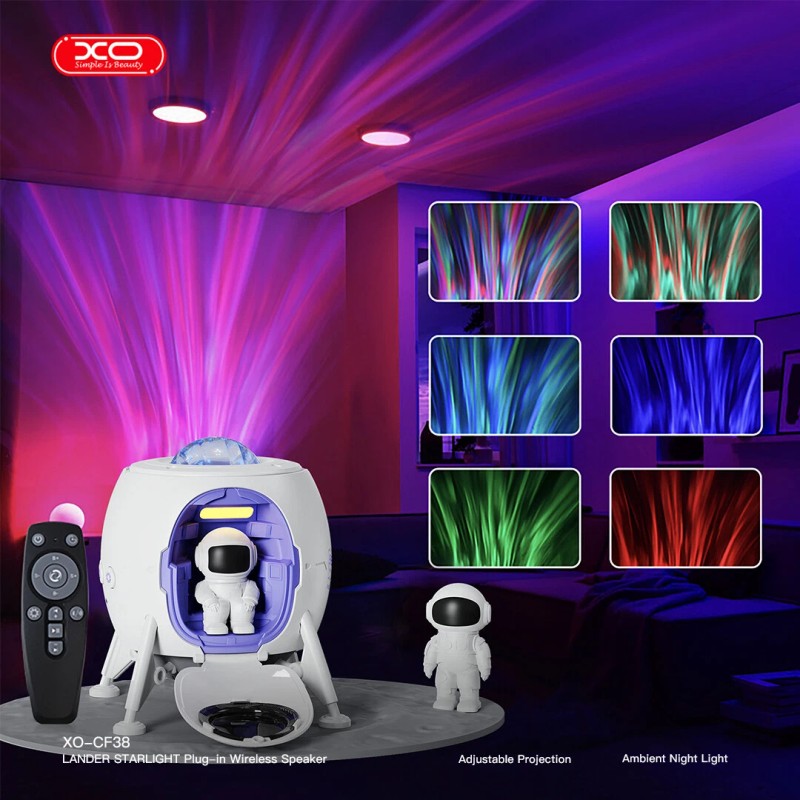 XO Star Projector Galaxy Night Light Bluetooth Speaker with Remote