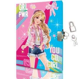 Girls Diary with Lock for Kids 7x5.25 Inches Lined Pages Secret Girl Notebook for Girls GiftsPages: 80 Sheets, Color: Pink