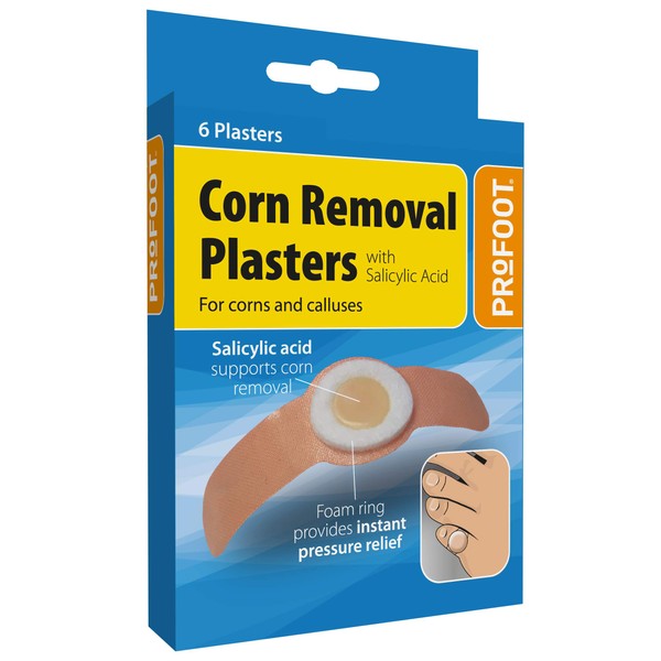 PROFOOT Corn Removal Plaster Ideal for Relief and Removal of Corns and Callouses,6 Count (Pack of 2)