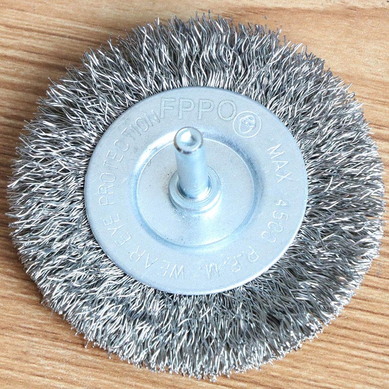 FPPO 4PCS 3 Inch Stainless Steel Wire Wheel Brushes Kit
