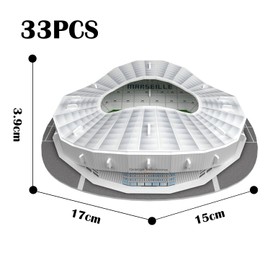 Georgie Porgy 3D Football Stadium Puzzle Toy Model Building Kits for Children Birthday Gifts (Velodrome Stadium 33 Pieces)
